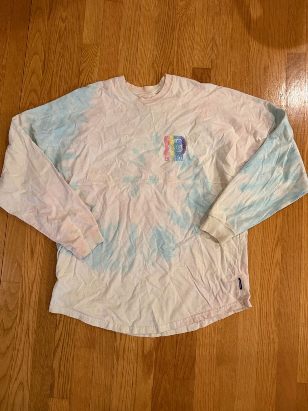 Walt Disney World Spirit Jersey Tie-Dye Long Sleeve Tee with Colorful Logo